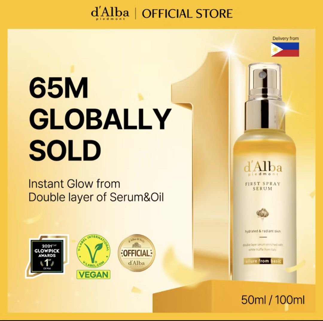 d’Alba Vital Spray Serum - 100 ML (Category: Makeup) located in Manila. Submitted by daunt.lessph (Listing ID 1470809057, Image 3). Description: ✨ A cult-fave spray serum for that extra glow! Gives the skin a fresh, hydrated, and dewy finish. Perfect for a quick skin refresh throughout the day. Condition: BRAND NEW 📍 Marikina 💌 DM for inquiries!.