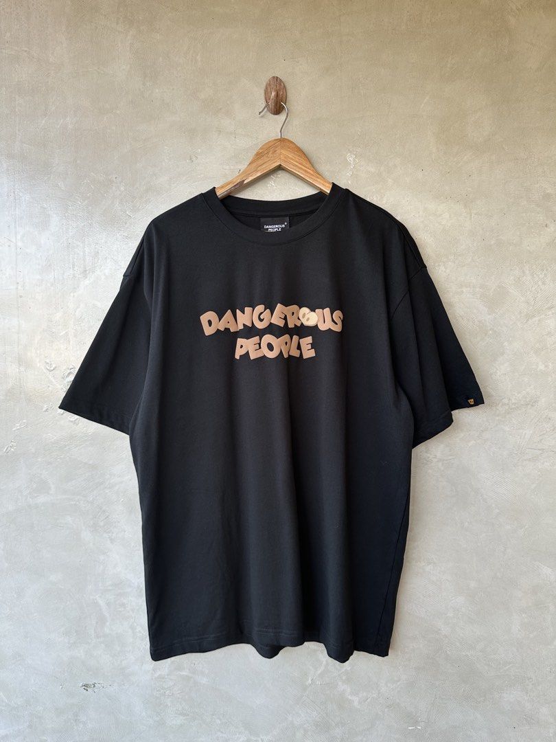 DANGEROUS PEOPLE - Embossed Print Script Logo Shirt (Category: Tshirts & Polo Shirts ) located in Cavite. Submitted by second_story_ph (Listing ID 1470822498, Image 2). Description: DANGEROUS PEOPLE - Embossed Print Script Logo Shirt Size: Large Dimension: 24” Width / 28.5” Length Condition: Brandnew With Tag.