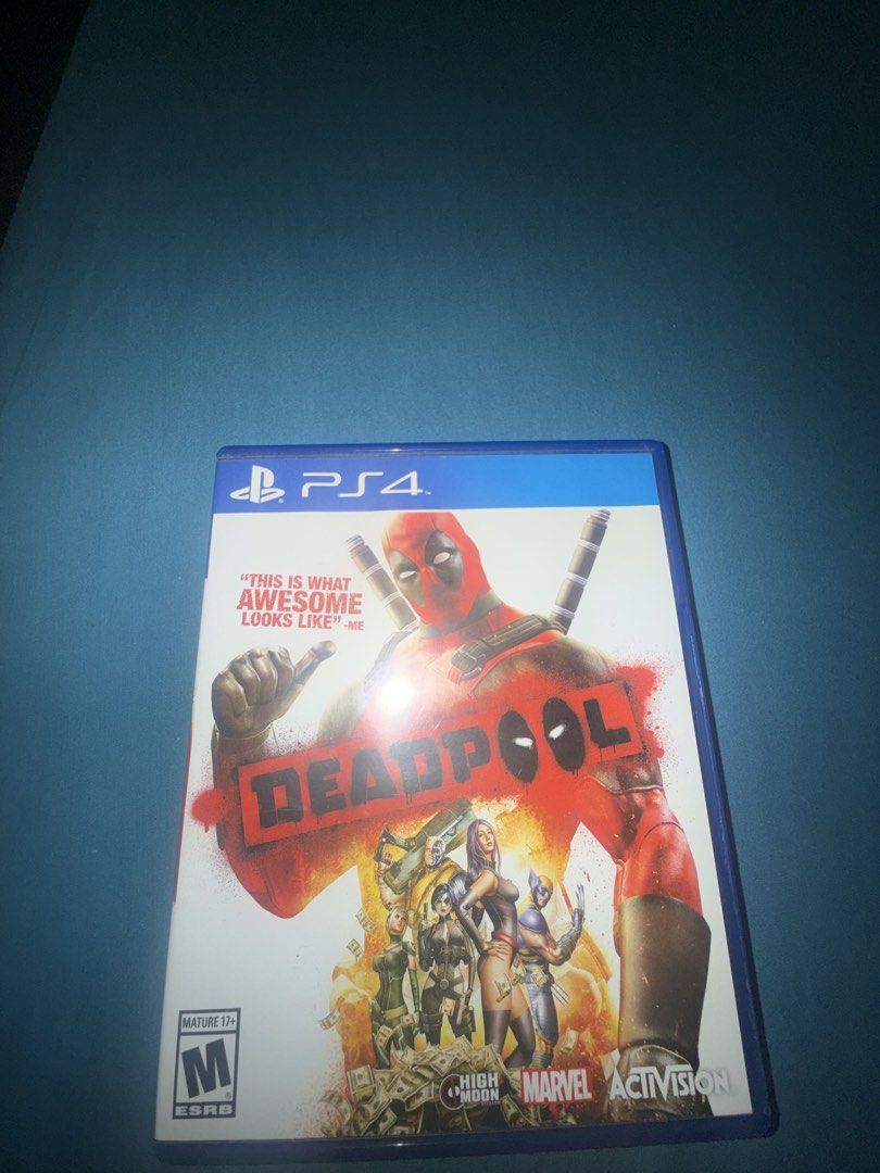 Deadpool PS4 Game (Category: PlayStation) located in Manila. Submitted by antonio.mls (Listing ID 1470824755, Image 1). Description: Title: Deadpool PS4 – Rare Physical Copy | Marvel Activision Price: ₱4,999 (Negotiable) Selling my Deadpool PS4 physical game, a discontinued and delisted Marvel title that’s becoming harder to find. Details: * Platform: PlayStation 4 (PS4) * Title: Deadpool * Publisher: Activision * Original game disc and case incl