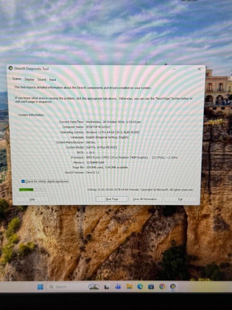 Dell pro 14 plus PB14255 (Category: Laptops & Notebooks) located in Manila. Submitted by happyearth.953a15 (Listing ID 1470889071, Image 3). Description: Dell pro 14 plus PB14255 AMD ryzen 5 PRO 215 w/Radeon 740M AMD Radeon 740M graphics 32gb ram ddr5 512gb nvme Windows 11 pro OS Unit with charger No issue ✅ Tested ✅ 💸💸 37,000 Location: San Andres bukid manila Pick up or meet up.