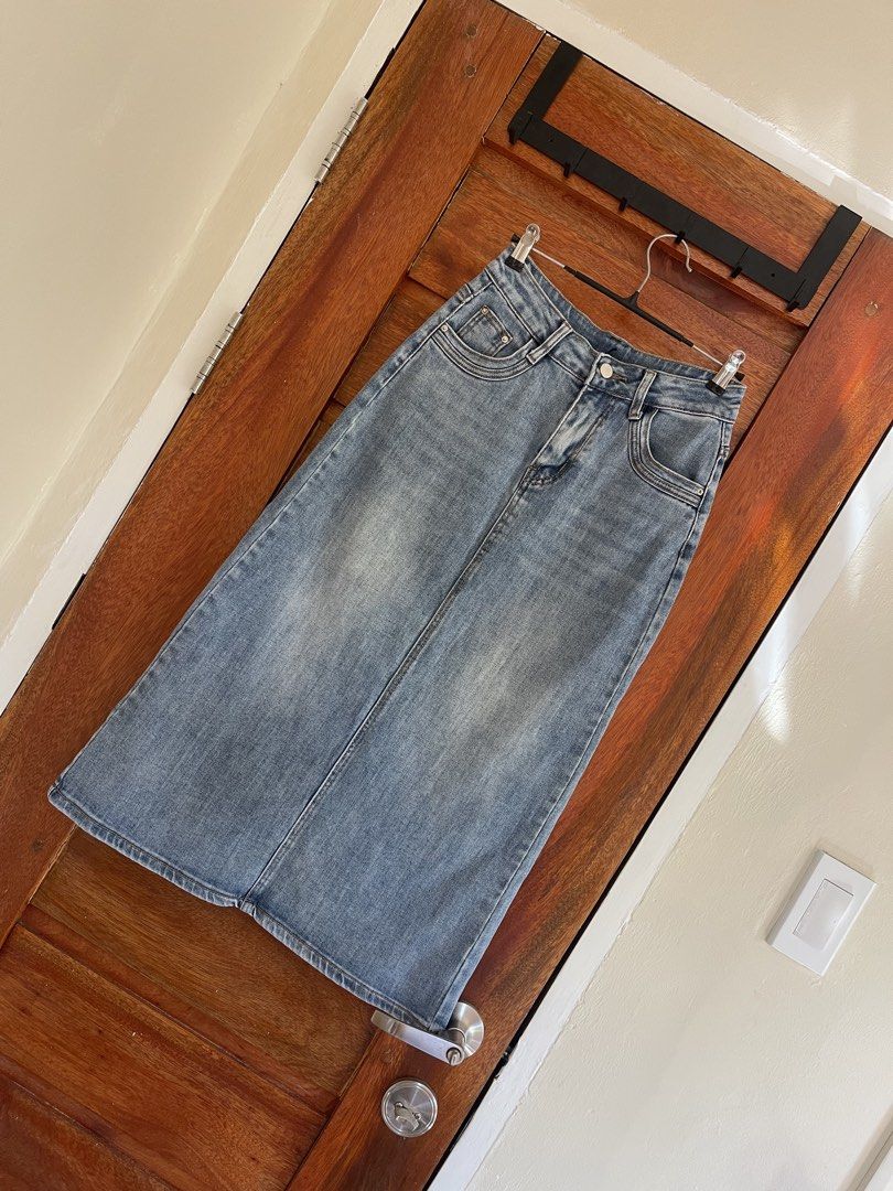 Denim Maxi Skirt (Category: Skirts) located in Baler. Submitted by declutterwithrhys (Listing ID 1470801043, Image 3). Description: FOR SALE (PLEASE MAKE READING A HABIT) DENIM MAXI SKIRT COLOR LIGHT BLUE IN EXCELLENT CONDITION CAN FIT SIZE 24 TO 26 WAISTLINE LENGTH 31 INCHES BACK SLIT 11 INCHES SOFT DENIM STRETCHABLE WITH SIDE POCKETS (FRONT AND BACK) WORKING ANG ZIPPER AND BUTONES COLOR RATE 9.5/10 WASHED AND READY TO WEAR KINDLY CHECK THE PHOT
