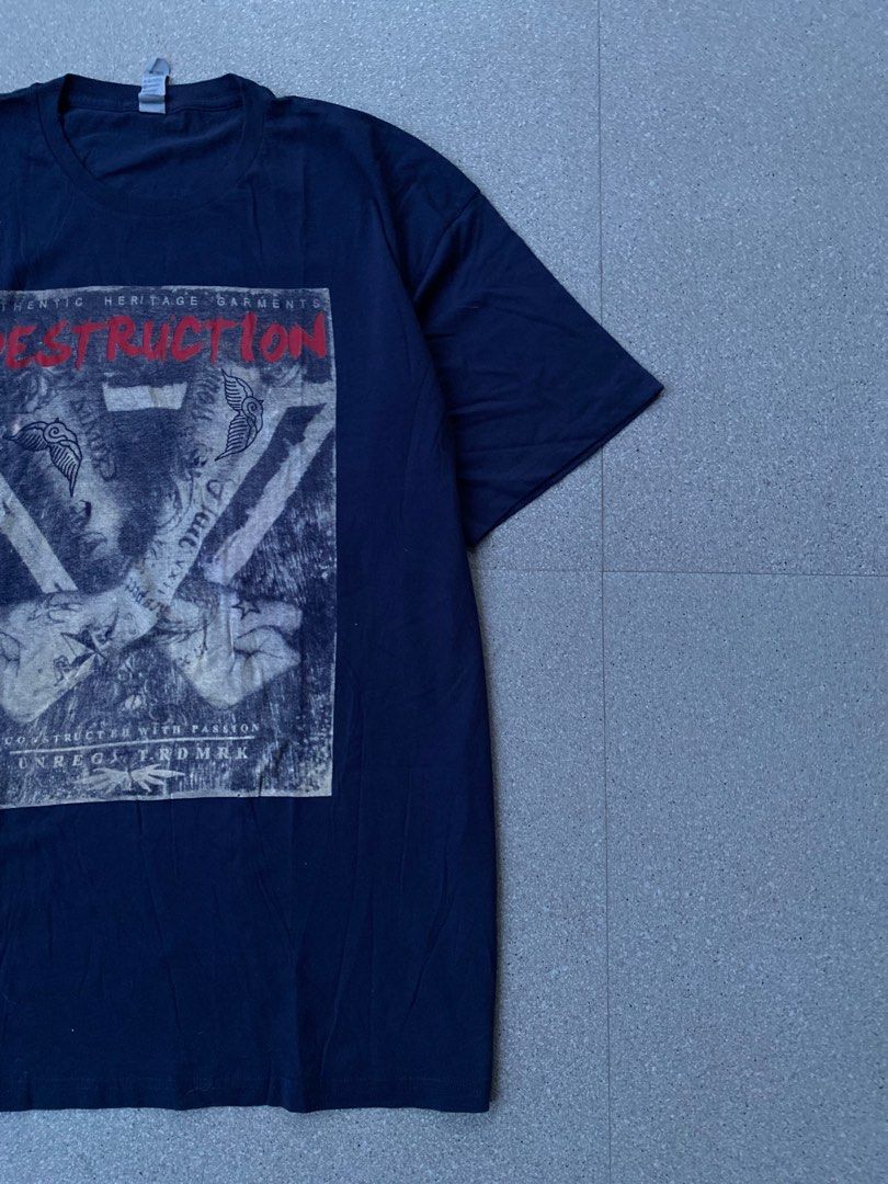 Destruction Graphic T-Shirt (Category: Tshirts & Polo Shirts ) located in Caloocan City. Submitted by webspot (Listing ID 1470791423, Image 3). Description: Destruction Graphic T-Shirt Size - XL Width - 23 Length - 30.