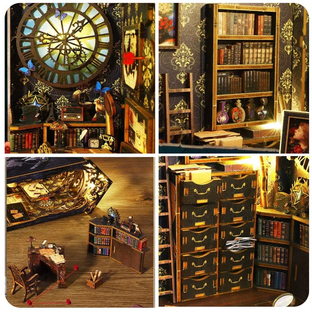 Detective Miniature Light up Bookend (Category: Lego & Building Sets) located in Quezon City. Submitted by theotherworld (Listing ID 1470812464, Image 3). Description: Book nook miniature build DIY Bought in Kyoto Japan Available on hand .