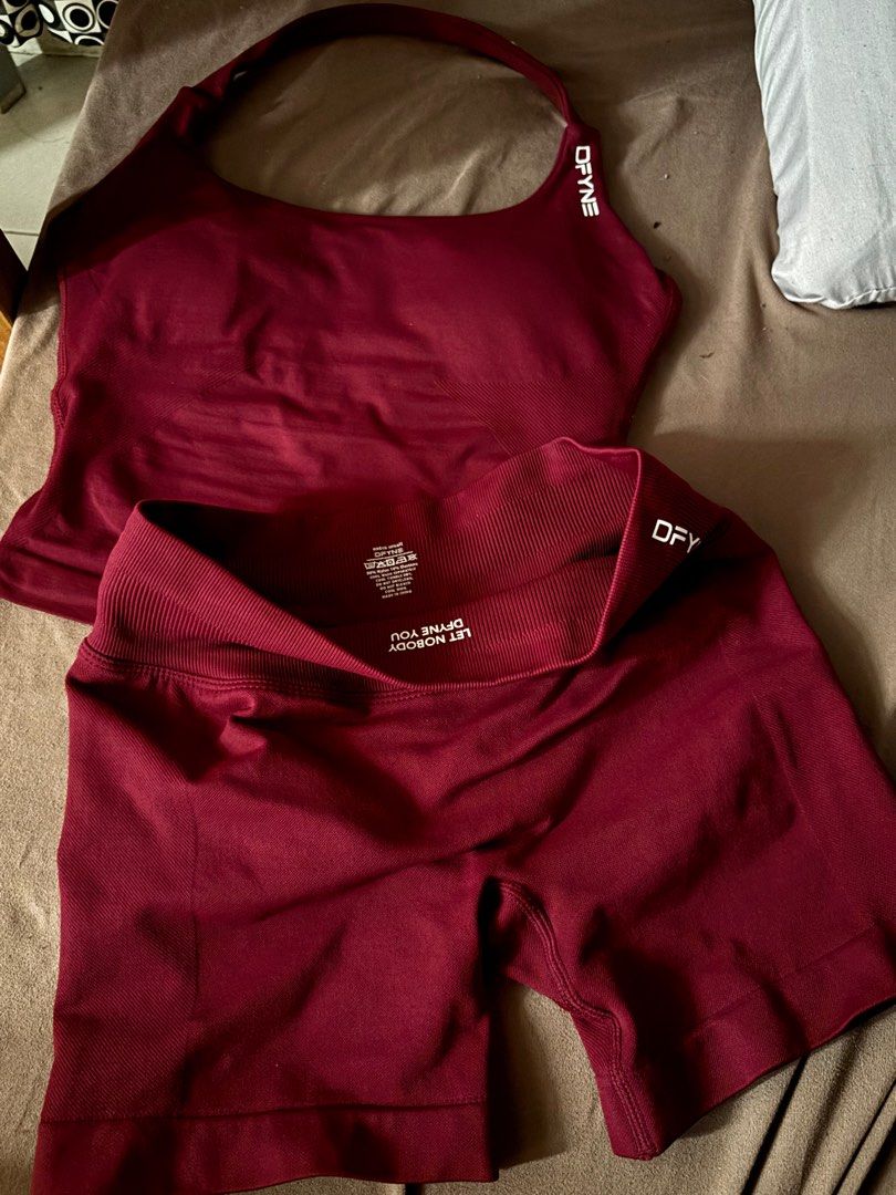 DFYNE Impact Shorts & Halter (Category: Activewear) located in Paranaque City. Submitted by mmacita (Listing ID 1470755052, Image 2). Description: bnew includes pouch tags and qr 100% Original size xs ₱2,599 fixed.