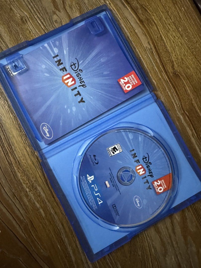 Disney Infinity 2.0 Edition PS4 Game (Category: PlayStation) located in Las Pinas. Submitted by emdjss (Listing ID 1470806312, Image 2). Description: - Platform: PlayStation 4 (PS4) - Item: Disney Infinity 2.0 Edition game disc with case and cover art - ESRB Rating: Everyone 10+ - Compatibility: Works with 2.0 series figures, power discs, and play sets - Condition: Great addition to any collection.