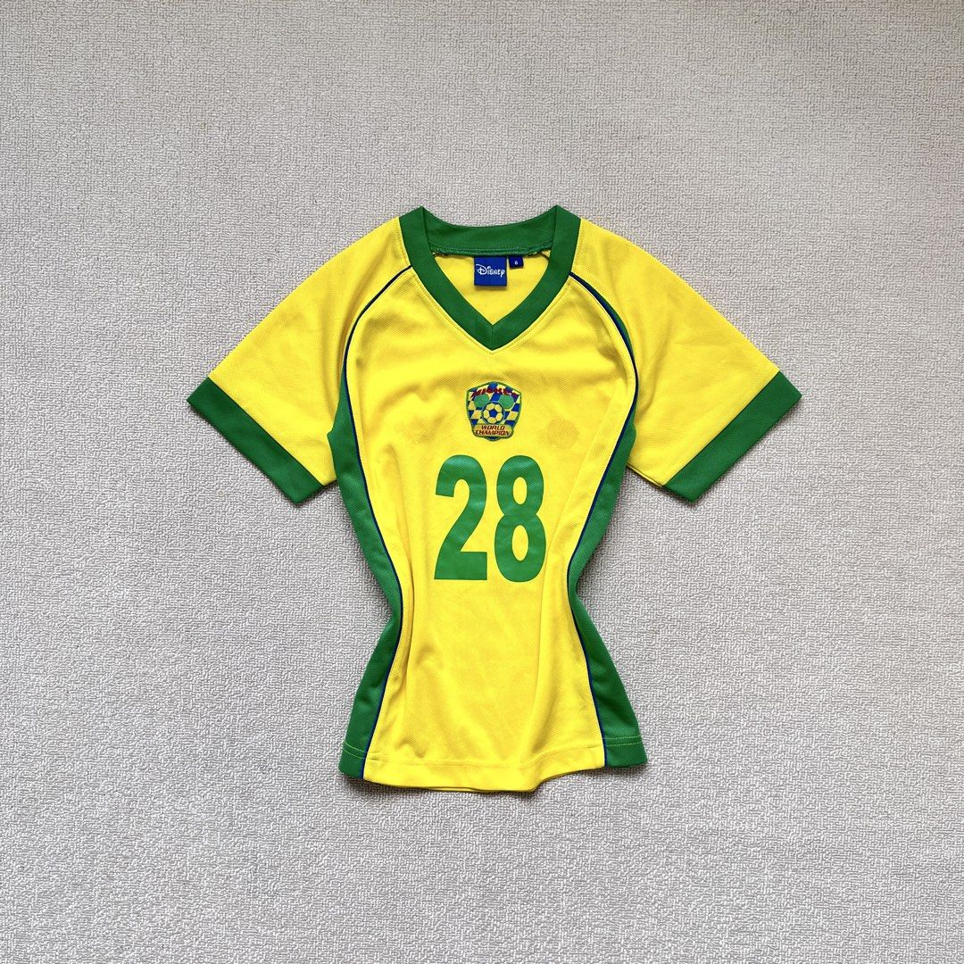 disney mickey brazil jersey shirt (Category: Shirts) located in Limay. Submitted by budolfindsrawrawr (Listing ID 1470792984, Image 1). Description: disn3y mickey brazil jersey shirt - 6 y.o on tag fits xs/s l20 b30-32 - mickey mouse emblem/ sticker gone.