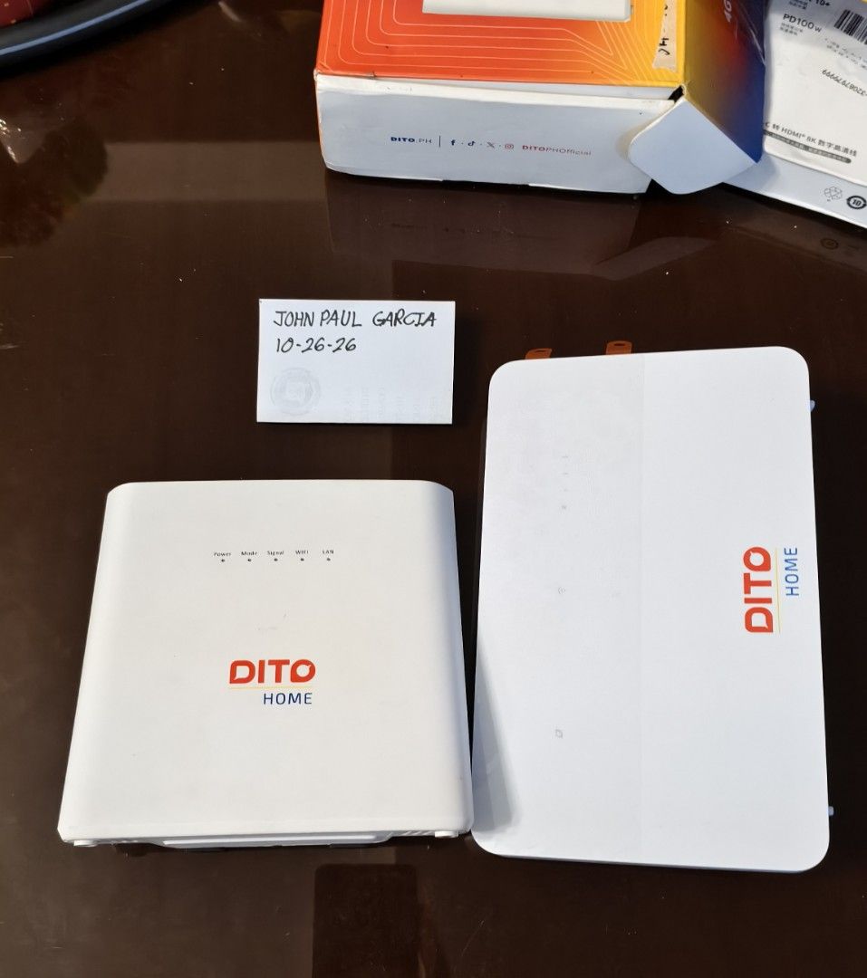 DITO Wowfi Pro w/sim (Category: Networking) located in Bamban. Submitted by jpthrift_90210 (Listing ID 1470883271, Image 1). Description: Dito Wowfi Pro 5G Modem Sim card included NO ISSUE Condition: Like new, used for testing only Loc: Bamban, Tarlac Meetup or Shipping + Free Dito 4G Modem (No sim, not tested, only a freebie).