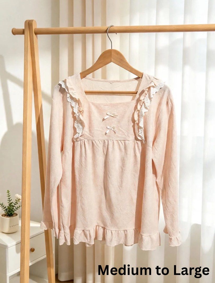 Doll princess sleepwear top (Category: Undergarments & Loungewear) located in Caloocan City. Submitted by xsssln_ (Listing ID 1470778149, Image 1). Description: Details on the picture You can browse through my account to see more items of sleepwear 🫶🏻 Message mee.