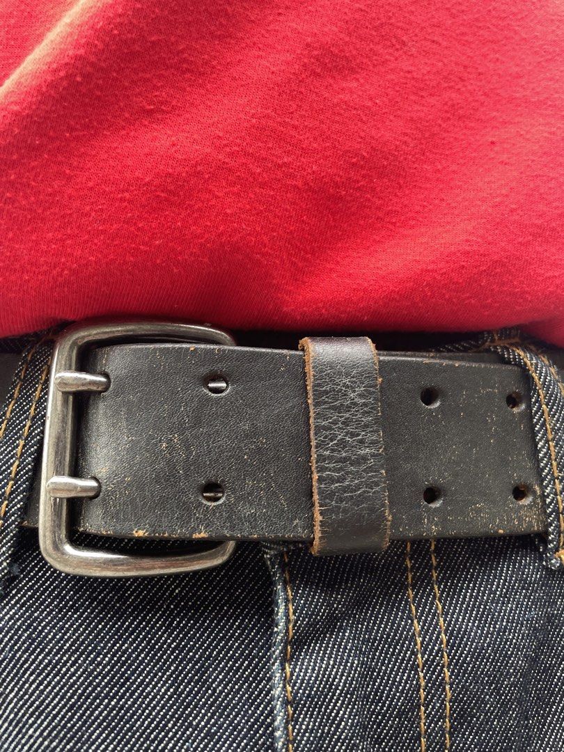 Double Pin Genuine Leather Belt (Category: Belts) located in Manila. Submitted by jarchive (Listing ID 1470865288, Image 2). Description: - Good condition - Genuine Leather - Sign of usage - Any waist size MOP: GCASH 📩.