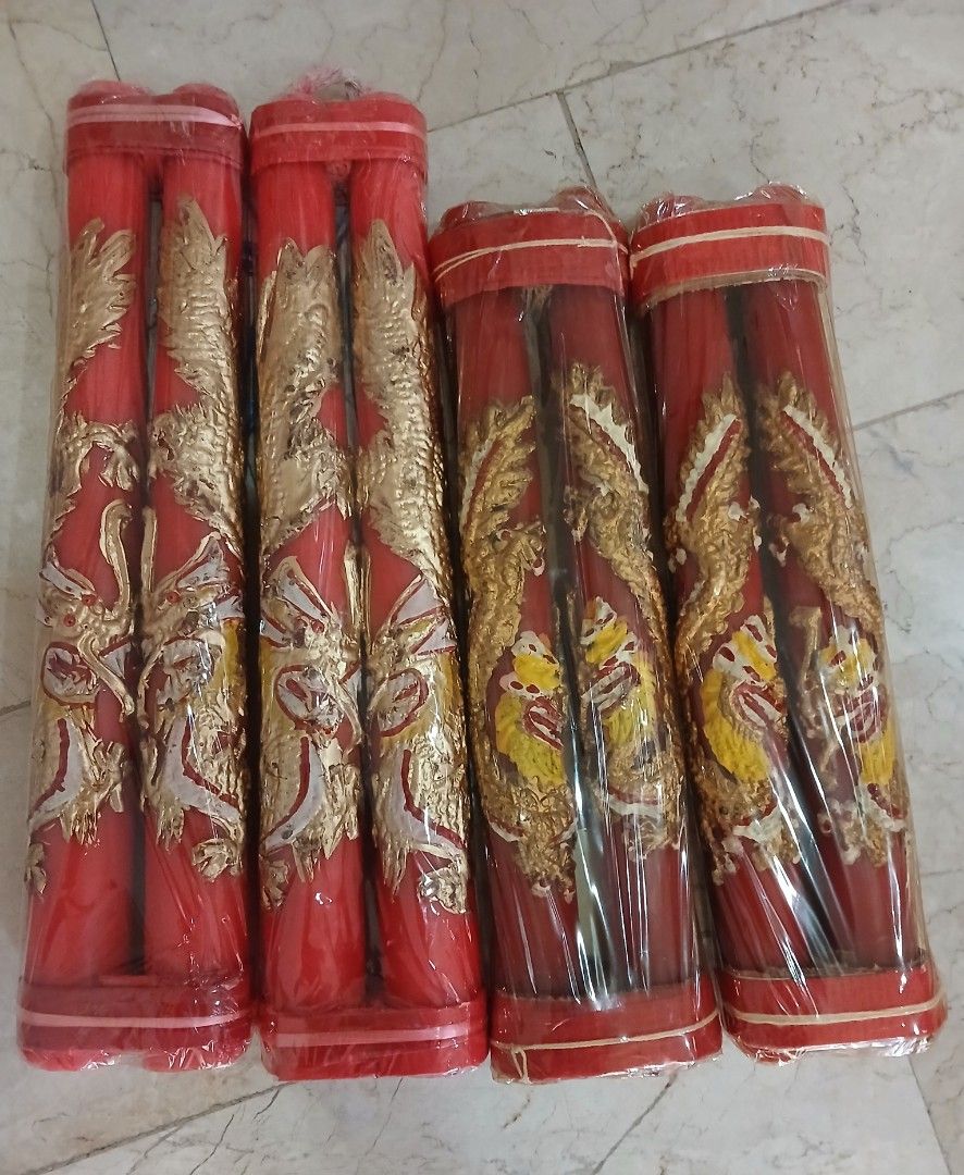 Dragon Candles (Category: Lighting) located in Manila. Submitted by myclosetraiders.ph (Listing ID 1470748797, Image 1). Description: ❗️For Sale❗️ Dragon Candles Brandnew Items on hand Price/each: (2pcs. per pack) Medium- 150 Large-200 Loc: Qc Mop: Bpi/Gcash Del: Grab/Lalamove *SF to be shouldered by the buyer.