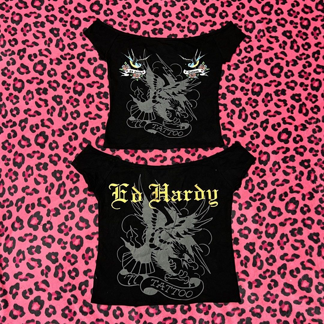 Ed hardy (Category: Others Tops) located in Quezon City. Submitted by __bbbooo (Listing ID 1470771278, Image 1). Description: Ed hardy top 1 pc medium & 1 pc large available ₱799 each.