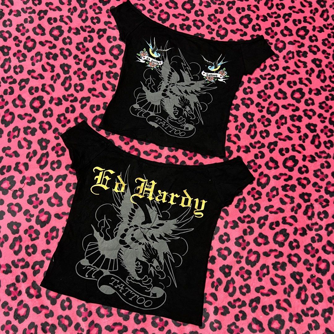 Ed hardy (Category: Others Tops) located in Quezon City. Submitted by __bbbooo (Listing ID 1470771278, Image 2). Description: Ed hardy top 1 pc medium & 1 pc large available ₱799 each.