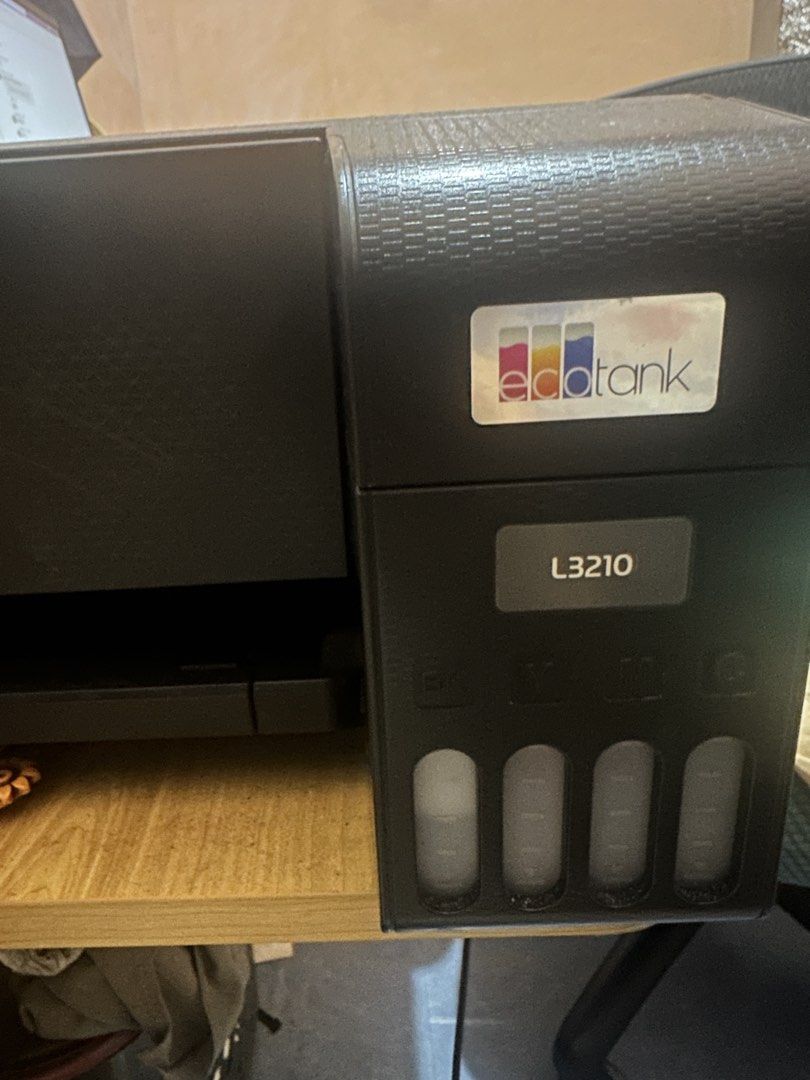 Epson Ecotank L3210 (Category: Printers, Scanners & Copiers) located in Pateros City. Submitted by trishfrdjs (Listing ID 1470788188, Image 2). Description: Epson Ecotank L3210 Lightly used with some ink left Not using anymore.