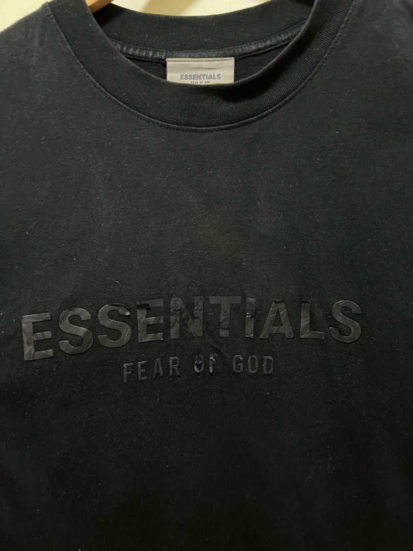 Essentials Black Shirt (Category: Formal Shirts) located in Manila. Submitted by thriftpoint99 (Listing ID 1470809525, Image 3). Description: 23x30 Issue crackprints Excellent condition.