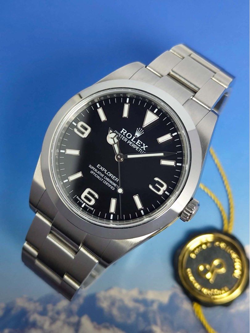 Explorer 1 39mm (Category: Men's Watches) located in Makati City. Submitted by swissperpetual (Listing ID 1470779140, Image 3). Description: Rolex Oyster Perpetual Explorer I Black Dial 39mm 214270 2018 Complete Set Condition: 9/10 (Excellent condition) Price: P488,000 Negotiable 🤝 7 Day Moneyback Guarantee 🧑‍🔧 1 Year SP Service Warranty 💱 Trades Offers and Pre-orders Accepted 💳 Credit Card Options Available 🪙 Layaway Options Available 📦 N
