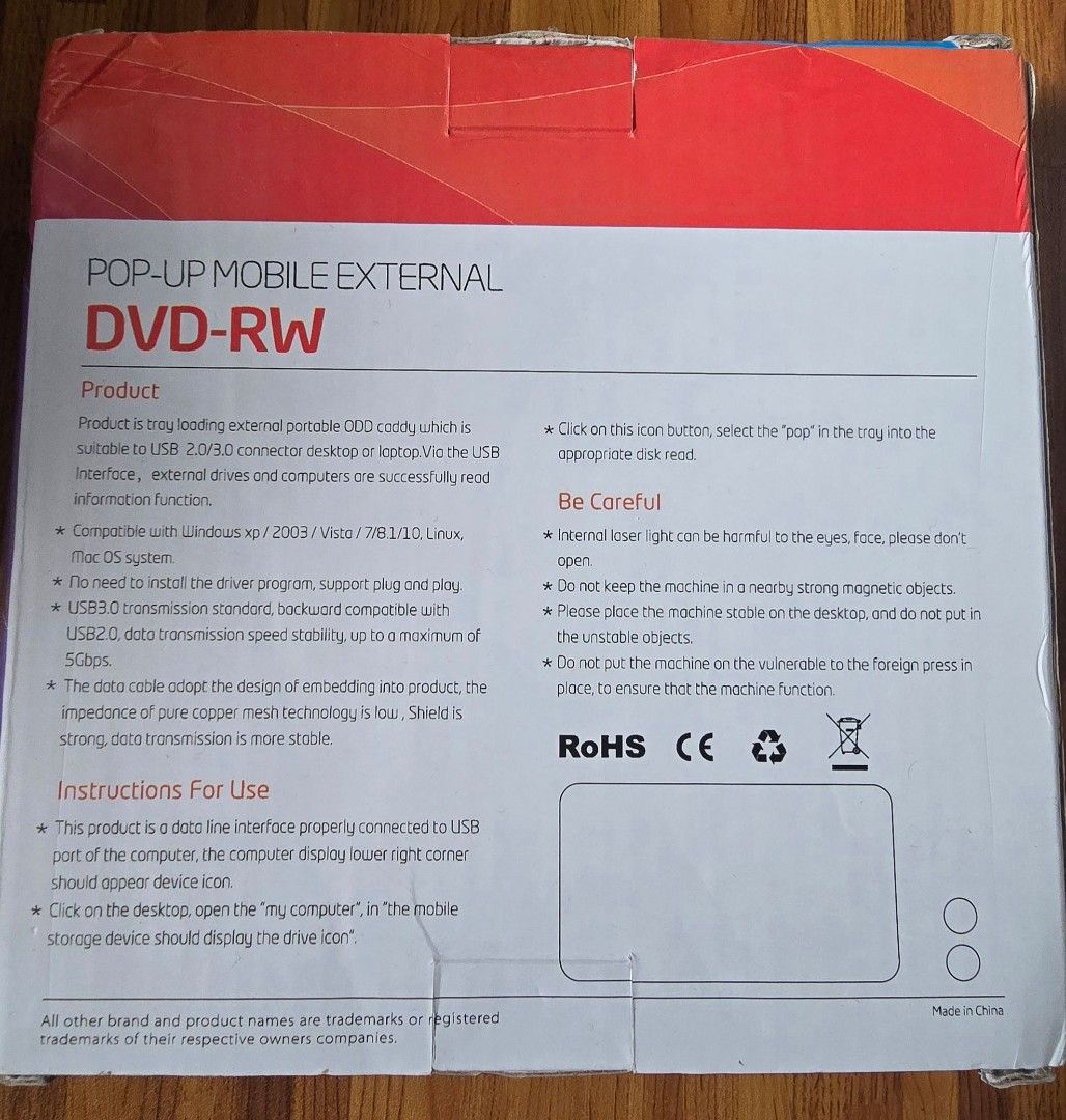 *defective* External ODD and HDD Device USB 3.0 DVD-RW (Category: Hard Disks & Thumbdrives) located in Caloocan City. Submitted by marces (Listing ID 1470810369, Image 3). Description: bought as brand new but considered as defective. didn't have the chance to return the unit -DVD drive can be recognized by windows but cannot read discs most of the time. -possibly repairable or for parts only..