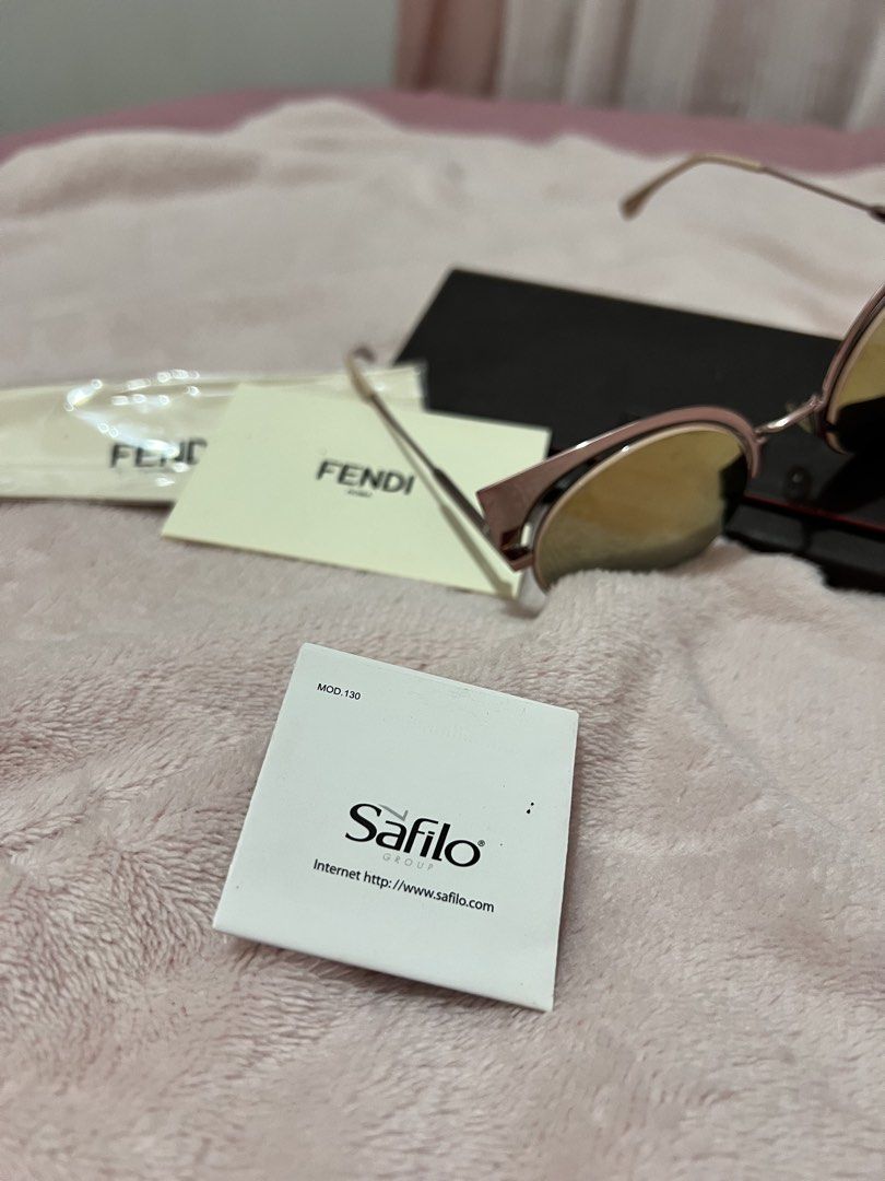 Fendi EyeShine cat-eye sunglasses (Category: Sunglasses & Eyewear) located in Quezon City. Submitted by rose.g (Listing ID 1470809988, Image 3). Description: Brand New Color Code: Pink Mirror / Rose Gold Complete set 📍Katipunan Ave., QC.