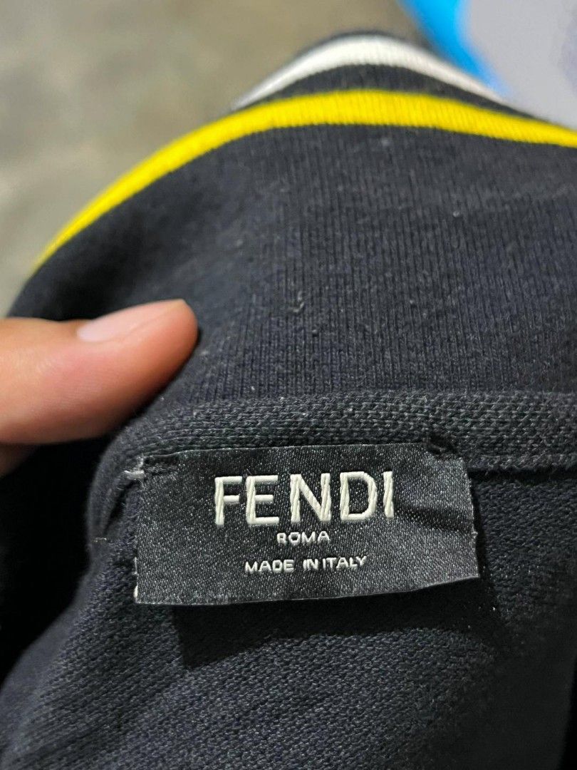 FENDI POLO SHIRT (Category: Tshirts & Polo Shirts ) located in Davao. Submitted by blazing.rachel02 (Listing ID 1470847614, Image 2). Description: Large on tag 21 x 28 Color rate: 9.5/10 Excellent condition No issue Authentic.