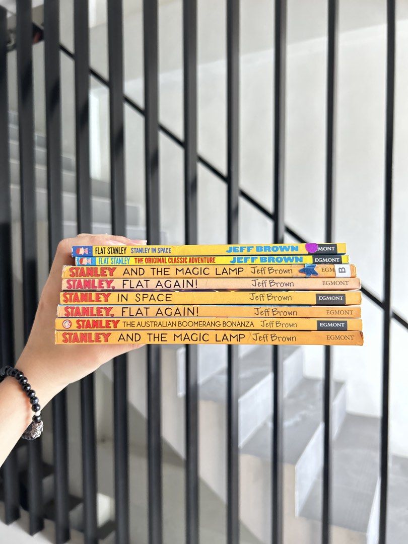 Flat Stanley Series Books by Jeff Brown (Category: Children's Books) located in Tuguegarao City. Submitted by boooklogy.ph (Listing ID 1470914335, Image 2). Description: Mine via PM | 10 pcs | - Set of 10 popular Flat Stanley books by Jeff Brown - Published by Egmont - Titles included: Flat Stanley, Stanley in Space, Flat Stanley Again!, Stanley and the Magic Lamp, and The Australian Boomerang Bonanza - Great introduction to chapter books for kid