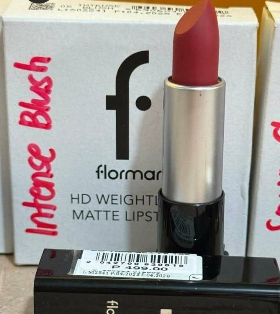 Flomar Lipstick 💄 (Category: Makeup) located in Cavite. Submitted by sophiayudequina (Listing ID 1470824439, Image 2). Description: Flomar lipstick Color: Intense Blush HD Weightless Matte lipstick Orig Price : 499 💄SALE: 199 TAKE All 500 Mall pull out Expiration: 2028 📞 Sophia 09265740431.