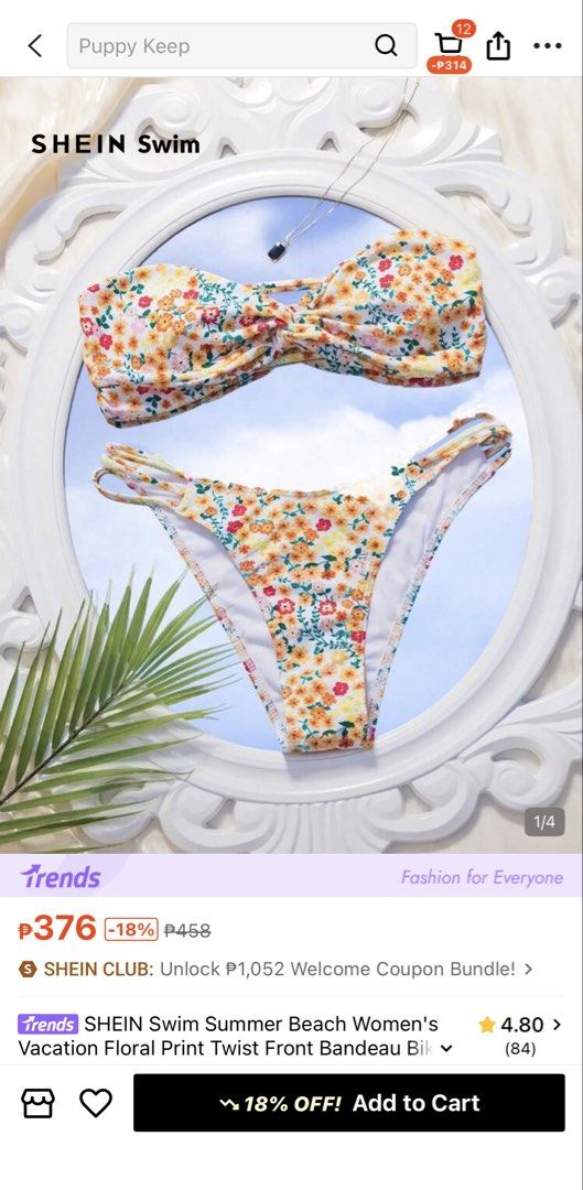 Floral tube Bikini (Category: Bikinis & Swimsuits) located in San Pablo. Submitted by akari_kin (Listing ID 1470841371, Image 2). Description: XS - S.