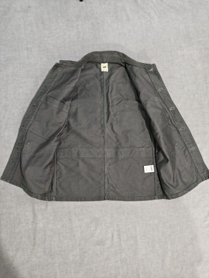 FOB factory French moleskin work jacket (Category: Coats, Jackets and Outerwear) located in Baguio. Submitted by used_clothing2600 (Listing ID 1470858056, Image 3). Description: FOB factory French moleskin work jacket made in japan size medium excellent condition pit to pit 20 length 27.5 shoulders 17.5 sleeve length 24 P 3,980.