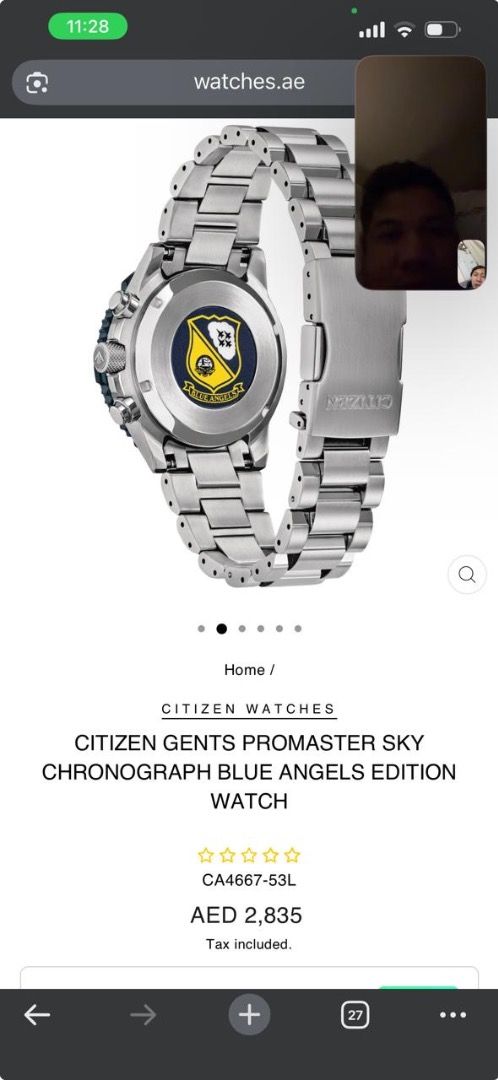 For Sale ! ! ! Citizen Limited Edition (Category: Luxury Watches) located in Caloocan City. Submitted by zenbear.e9c9d6 (Listing ID 1470932004, Image 1). Description: CITIZEN GENTS PROMASTER SKY CHRONOGRAPH BLUE ANGELS EDITION.