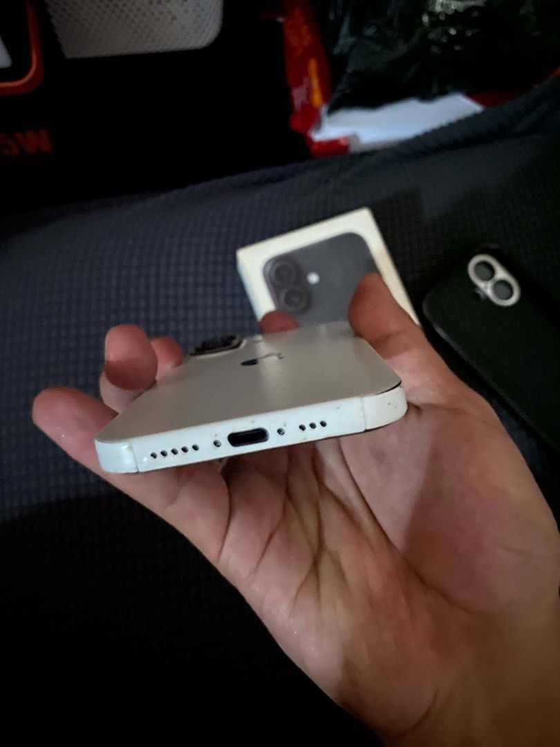 Iphone 16 (Category: iPhone 16 Series) located in Manila. Submitted by chael13 (Listing ID 1470766141, Image 2). Description: Hello Im selling my personal used Iphone 16 | 128 GB INCLUSIONS : With box and replacement cord | sira na orig cord since matagal ko na rin nagamit. But yung replacement naman is still fast charging. Sama ko na rin extra cases and film sticker na color white. Naka film sticker yung phone pero pwede ko naman tanggalin if yo