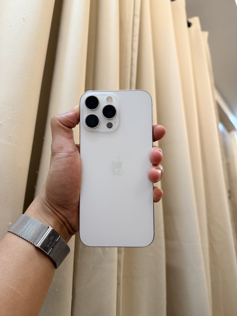 FOR SALE IPHONE 16 PRO MAX (256GB) (Category: iPhone 16 Series) located in Cavite. Submitted by frncjff (Listing ID 1470754659, Image 1). Description: For Sale: iPhone 16 Pro Max (256GB) Purchased: October 2024 Network: Globe-locked (pwede ipa-openline) Storage: 256GB Condition: Excellent, well-maintained Smooth performance, premium design, and powerful features - perfect for everyday use or gaming. Comes with original box and charger. Battery he