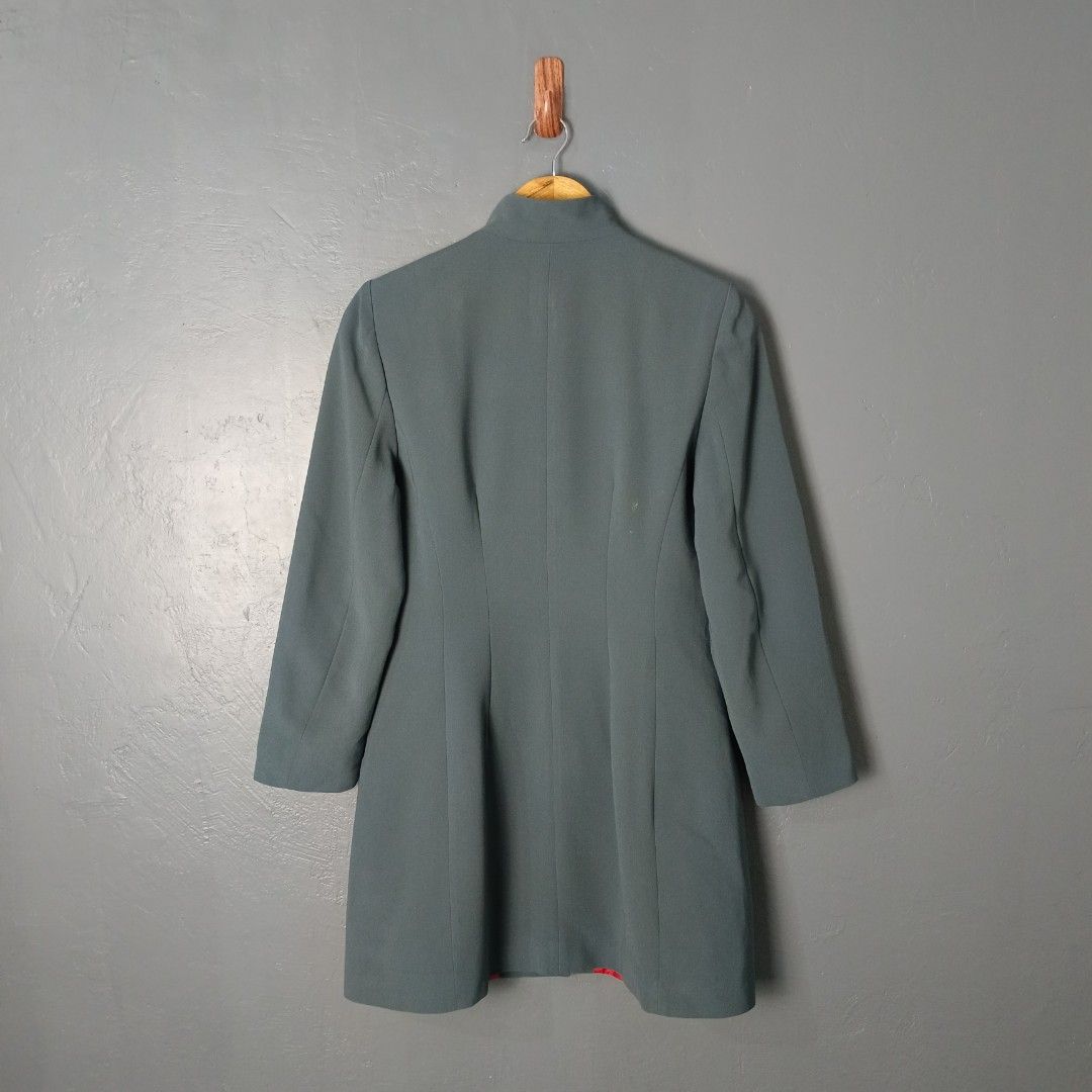 For Women - Kenzo (Category: Coats, Jackets and Outerwear) located in Bacolod City. Submitted by drop.ph (Listing ID 1470835712, Image 2). Description: Kenzo Jungle - Coat Authentic *Vintage, Monogram inside *Size S - 17x31.5 *Excellent cloth *loose button, small scratch, dirt *Price: 880php *Add SF if outside Bacolod City .