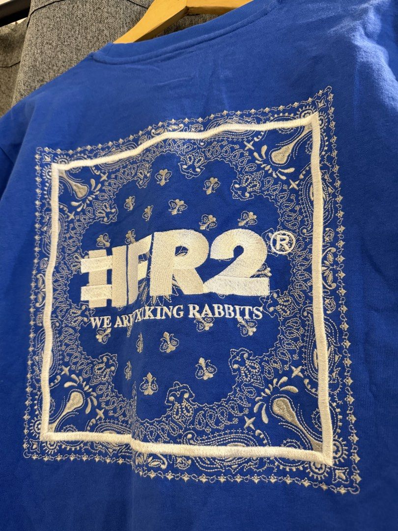 FR2 (Category: Tshirts & Polo Shirts ) located in Quezon City. Submitted by macleen17 (Listing ID 1470782116, Image 3). Description: FR2 Size L Excellent Condition Blue color of shirt Embroidery design front and back .