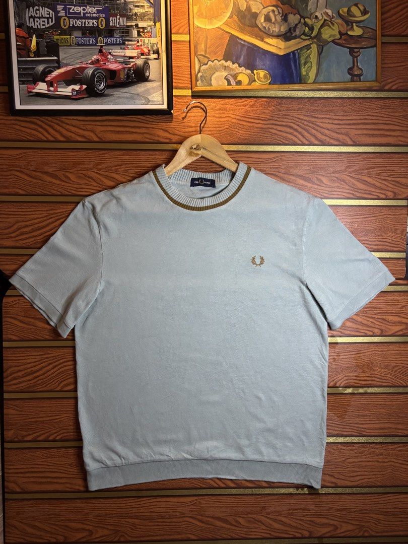 Fred Perry Crew Neck Pique T-Shirt (Category: Luxury Apparel) located in Manila. Submitted by alawzthrift_ (Listing ID 1470905887, Image 1). Description: Negotiable sa sure buyer Php+shipping fee 22x28 .