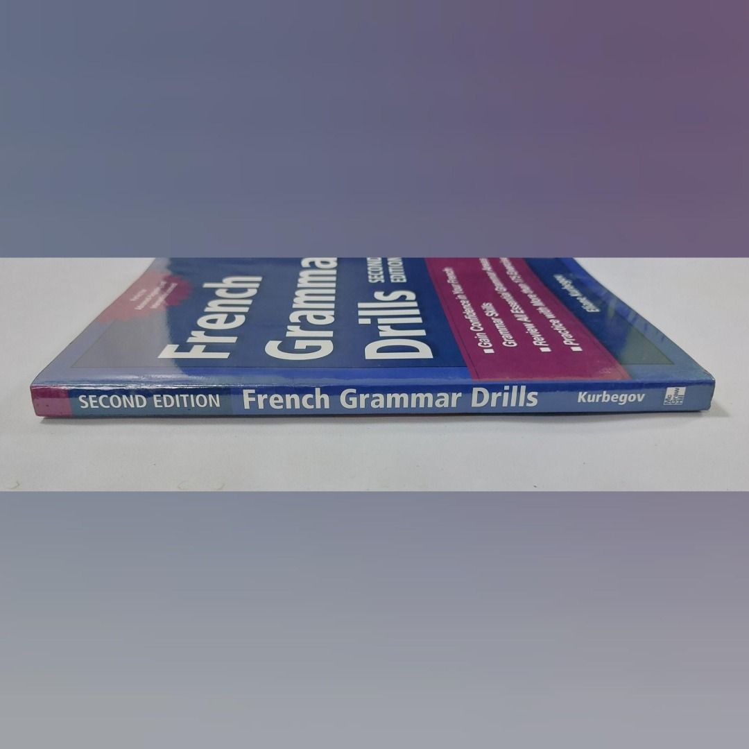 French Grammar Drills Second Edition Eliane Kurbegov (Category: Textbooks) located in Pasig City. Submitted by keithra (Listing ID 1470834916, Image 3). Description: - Title: French Grammar Drills, Second Edition - Author: Eliane Kurbegov - Publisher: McGraw-Hill - Content: Over 175 exercises covering tenses, pronouns, adjectives, and more - Features: Includes answer key at the back for easy self-checking - Format: Softcover, standard paperback s