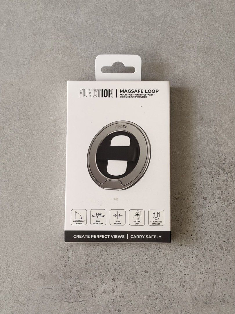 FUNCTION 101 Magsafe Loop Ringstand (Category: Other Mobile & Gadget Accessories) located in Makati City. Submitted by renzmoj (Listing ID 1470779005, Image 1). Description: FUNCTION 101 Magsafe Loop Ringstand Sealed and still in the box.