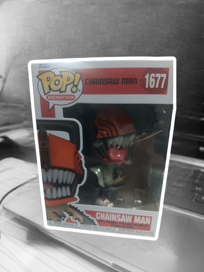 Funko Pop Animation Chainsaw Man 1677 (Category: Designer & Blind Box Toys) located in Caloocan City. Submitted by piyunani (Listing ID 1470799020, Image 1). Description: - Item: Funko Pop Chainsaw Man #1677 - Condition: Brand new in original box, pristine window packaging with clean edges - RFS: Duplicate Bnew .