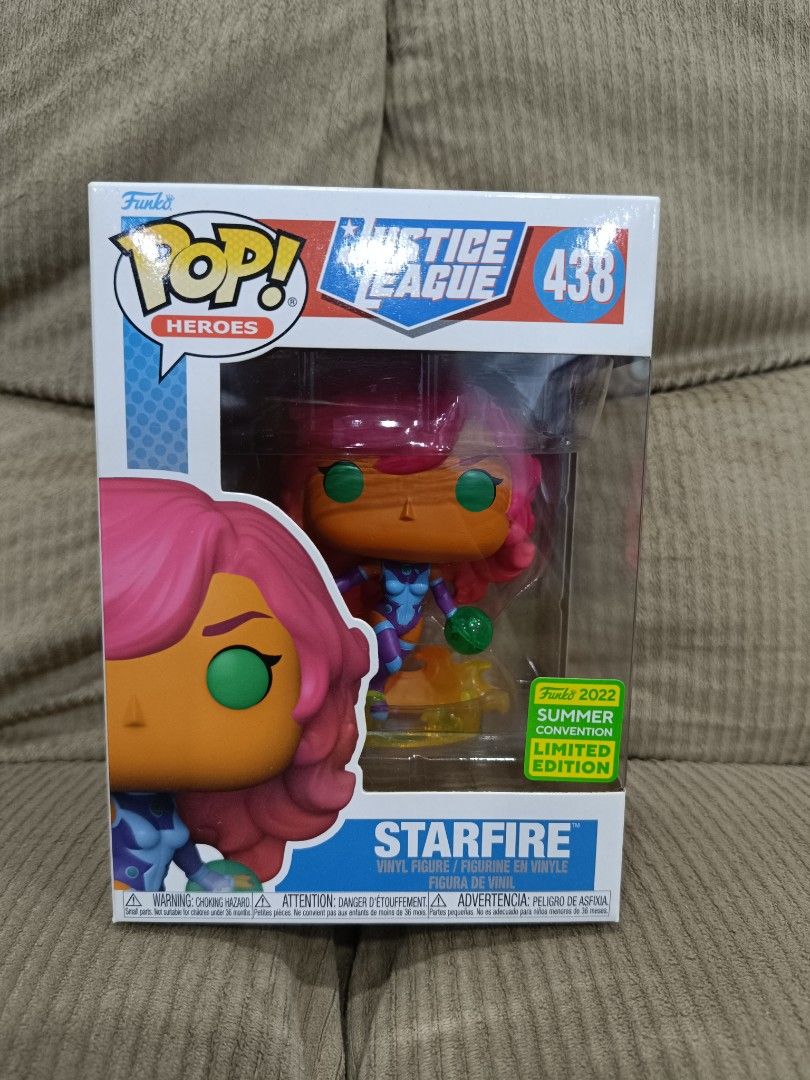 Funko Pop DC Comics Starfire 2022 Summer Convention Exclusive (Category: Action & Battle Toys) located in Manila. Submitted by calvin3teri (Listing ID 1470894448, Image 1). Description: 1300 NOOB Grab/Lalamove only ( buyer will book and shoulder fee ) MOP: Gcash .