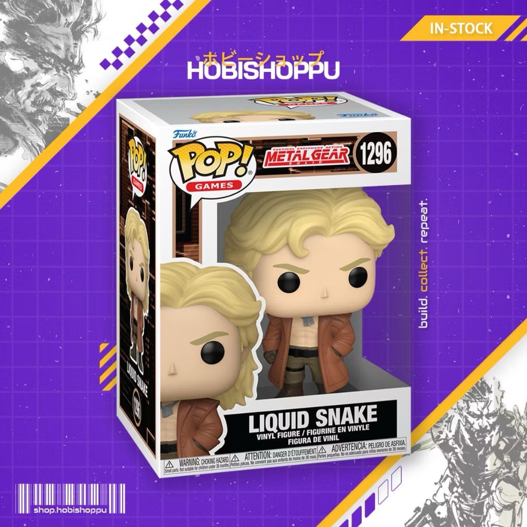 FUNKO POP! Liquid Snake Metal Gear Solid #1296 (With Protector) (Category: Figurines & Statues) located in Pasig City. Submitted by shop.hobishoppu (Listing ID 1470745044, Image 1). Description: FUNKO POP! Liquid Snake Metal Gear Solid #1296 (With Protector) ✔️ Available/On-Hand/In-Stock ✔️ Authentic ✔️ Price: ₱1,295 ✔️ Sealed Box ✔️ Last price posted ✔️ Mode of payment: BDO or GCash only Delivery Options: Lalamove or Grab (within Metro Manila) L