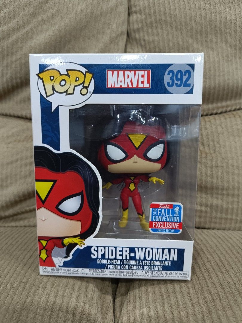 Funko Pop Marvel Spider-Woman Fall Convention Exclusive (Category: Action & Battle Toys) located in Manila. Submitted by calvin3teri (Listing ID 1470895969, Image 1). Description: 1700 NOOB Grab/Lalamove only ( buyer will book and shoulder fee ) MOP: Gcash .