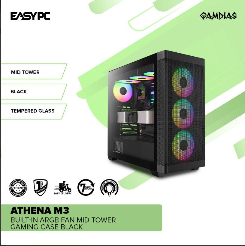 Gamdias Athena M3 mid tower case only (Category: Desktops) located in Manila. Submitted by pasaybestfinds (Listing ID 1470762982, Image 1). Description: .