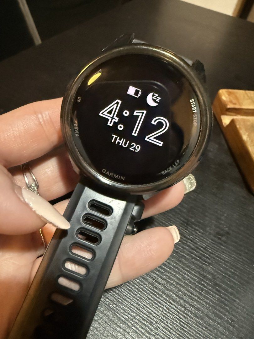 Garmin Forerunner 570 (Category: Wearables & Smart Watches) located in Paranaque City. Submitted by melovebywes (Listing ID 1470921999, Image 1). Description: - Brand/Model: Garmin Forerunner 570 - Size: 47mm - Color: Classic Black - Condition: Well-maintained, good working order - Features: Advanced sports tracking, optical heart rate sensor on the back - Strap: Durable black silicone band with quick-release mechanism - Meetup Locations: SM City
