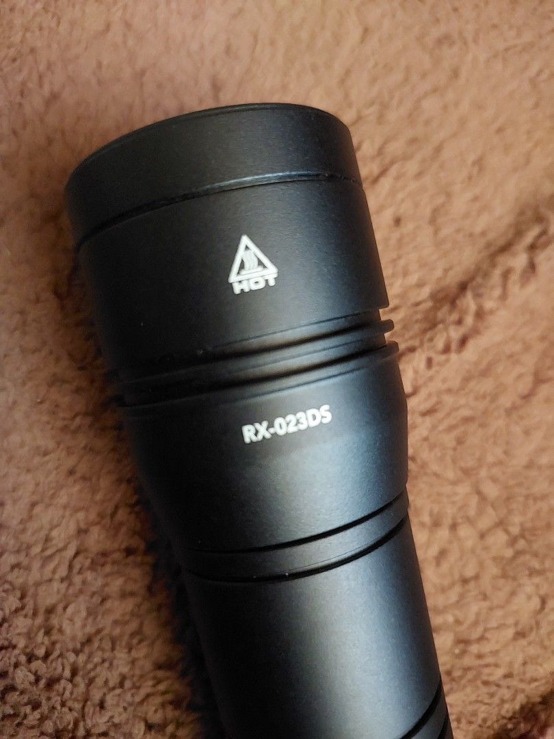 Gentos REXEED RX-023DS LED flashlight (Category: Travel Essentials & Accessories) located in Manila. Submitted by kimkimkimc53329 (Listing ID 1470759917, Image 2). Description: Key Specifications Brand/Model:Gentos REXEED RX-023DS Brightness: Up to 900 lumens (Max mode) Light Source: High-output white LED (non-replaceable) Power Source: 3 × AA alkaline batteries Durability: IP66 dust and water resistance, 2-meter drop resistance Features: Slide f