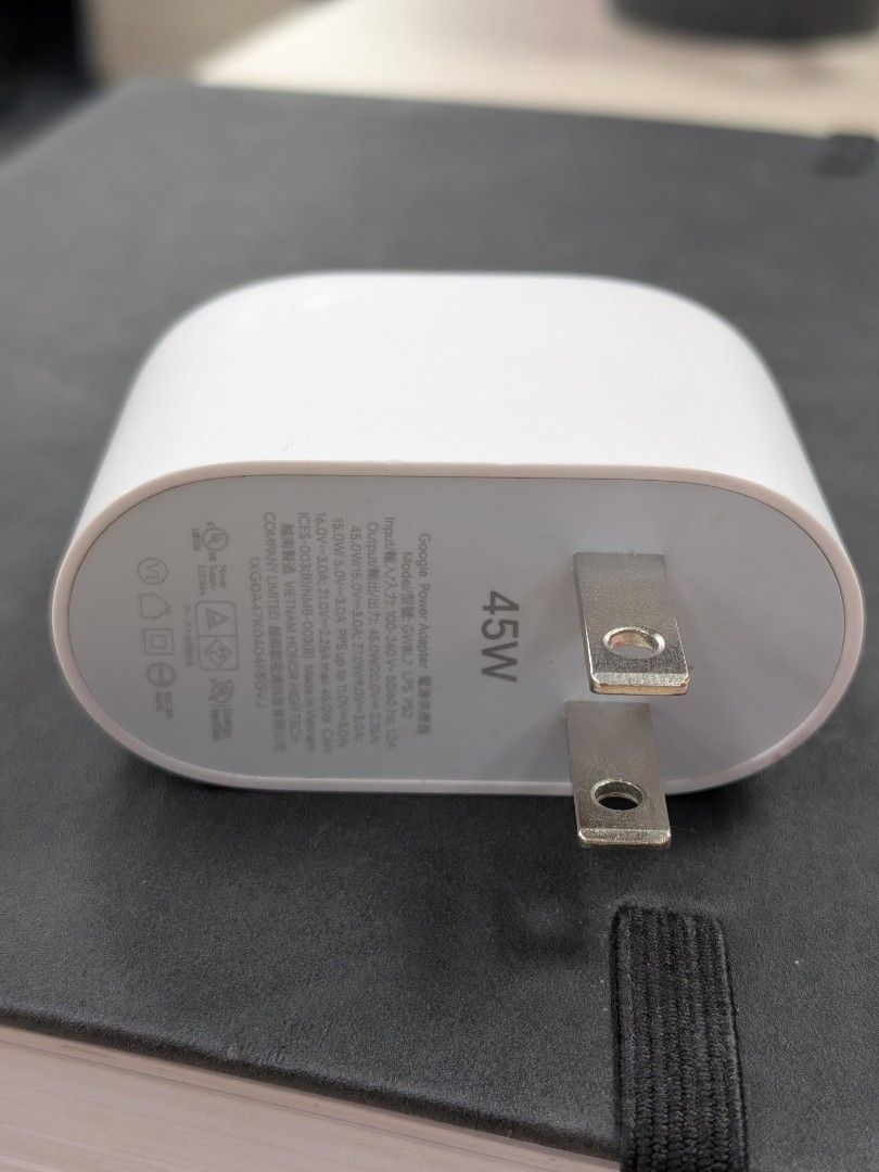 Google 45w charger (Category: Chargers & Cables) located in Makati City. Submitted by jb14corpuz (Listing ID 1470765460, Image 1). Description: Google 45w charger.