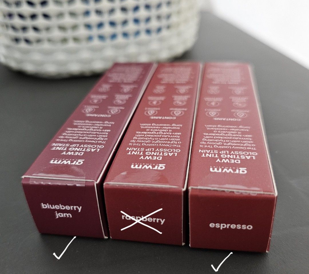GRWM Dewy Lasting Tint (Category: Makeup) located in Las Pinas. Submitted by andievizcarra (Listing ID 1470852368, Image 3). Description: GRWM Dewy Lasting Tint New stock Shades available: Blueberry Jam - 1 Espresso - 1 Las Piñas area PREFERABLY MEET-UP Available for delivery via Lalamove but payment option is bank transfer. Payment first basis..