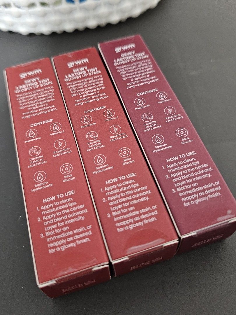 GRWM Dewy Lasting Tint (Category: Makeup) located in Las Pinas. Submitted by andievizcarra (Listing ID 1470852368, Image 2). Description: GRWM Dewy Lasting Tint New stock Shades available: Blueberry Jam - 1 Espresso - 1 Las Piñas area PREFERABLY MEET-UP Available for delivery via Lalamove but payment option is bank transfer. Payment first basis..