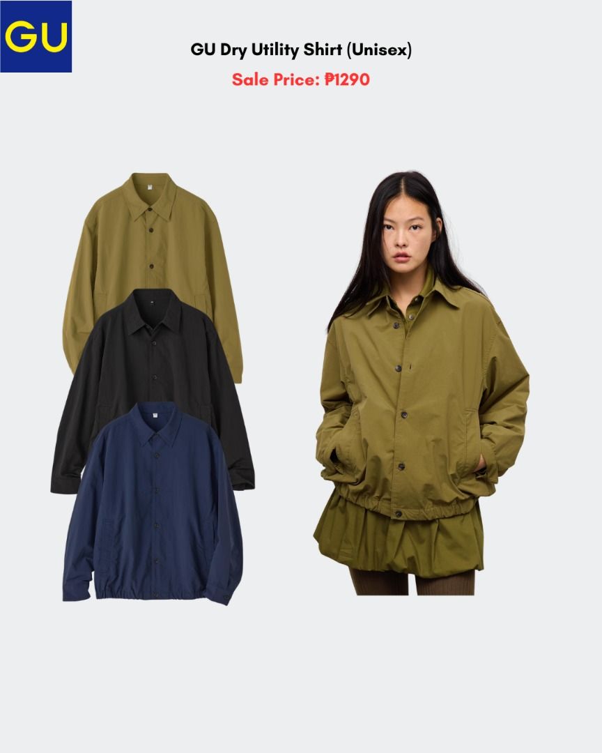 GU Dry Utility Shirt (Unisex) (Category: Shirts) located in Quezon City. Submitted by jiya.tokio (Listing ID 1470885835, Image 1). Description: Sale Pre-order from GU Japan 🇯🇵 GU Dry Utility Shirt (Unisex) ₱ 1290‼️ Reminders: ✈️ETA: Dec ❣️50% DP is required to secure your item. (Non-refundable if the item has been purchased already.) 🚫No size exchanges after purchase 📍Tandang Sora, Quezon City 💰MOP: BPI / GCash / Unionbank 🚚: Lalamove/GrabX