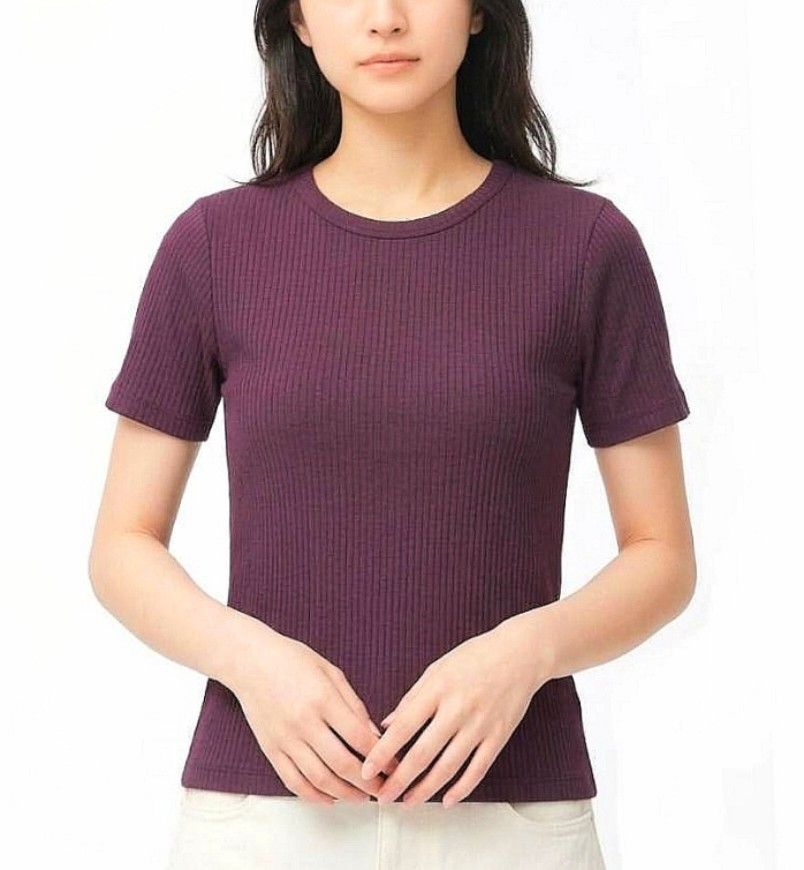 GU Ribbed Cotton Short sleeves Tops (Category: Shirts) located in Quezon City. Submitted by panapton.ph (Listing ID 1470889265, Image 1). Description: -FLASH SALE ONLY 300 -​Brand: GU -Actual item post -​Size fit 34-42 bust -​Color: Rich Wine / Dark Plum -​Material: Soft, stretchy ribbed cotton.