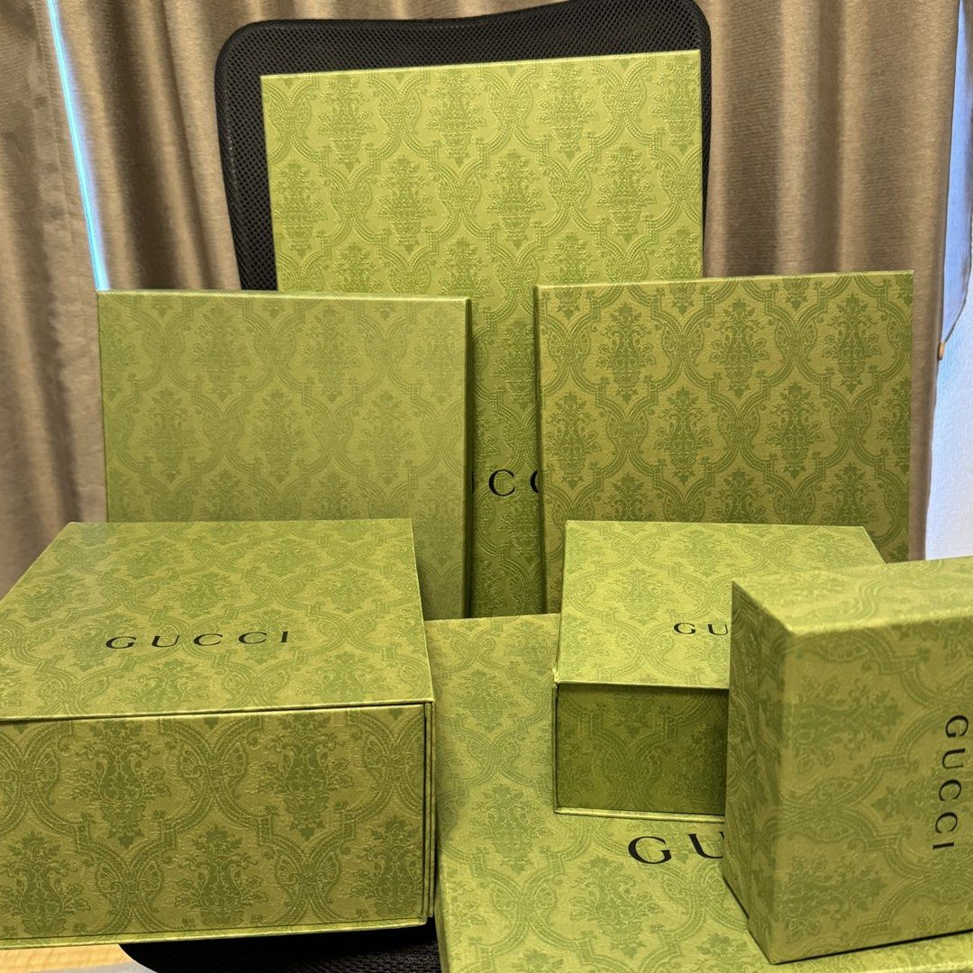 Gucci boxes (Category: Luxury Bags & Wallets) located in Quezon City. Submitted by hintstreet (Listing ID 1470900091, Image 1). Description: .
