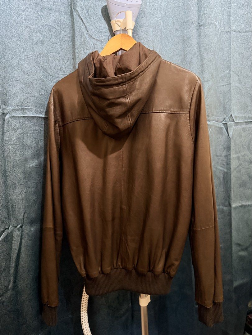 Gucci Brown Nappa Leather Hooded Jacket (Category: Coats, Jackets and Outerwear) located in Surigao. Submitted by fashionflavorph (Listing ID 1470588409, Image 2). Description: .