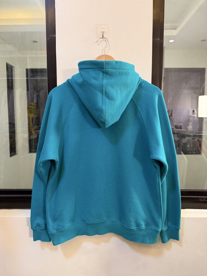 Gucci Graphic Pullover Hoodie (Category: Coats, Jackets and Outerwear) located in Paranaque City. Submitted by preluxeshop_ph (Listing ID 1470815131, Image 3). Description: Brand: Gucci •Style: Graphic Pullover Hoodie / Hooded Sweatshirt •Color: Turquoise / Teal Blue •Design Features: Vintage Gucci logo graphic print on the chest with a decorative sequin planet/appliqué detail, drawstring hood, and front kangaroo pocket •Made In: Italy •Condition