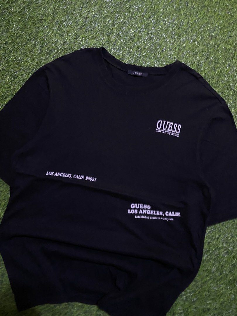 GUESS (Category: Tshirts & Polo Shirts ) located in Manila. Submitted by niftythrifttt (Listing ID 1470863084, Image 3). Description: GUESS SIZE L WIDTH - 21.5 LENGTH - 30 COLOR RATE 9.5 EXCELLENT CONDI NO ISSUE.